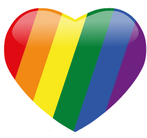 a rainbow heart